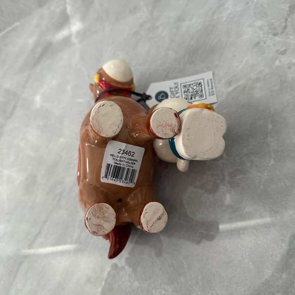 Hello Kitty Blue Sky Western Cowgirl Horse Ceramic Tea Light Holder Home Decor - Picture 9 of 13